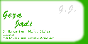 geza jadi business card